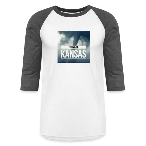 I survived Kansas - Unisex Baseball T-Shirt