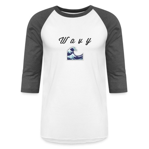 Wavy Abstract Design. - Unisex Baseball T-Shirt