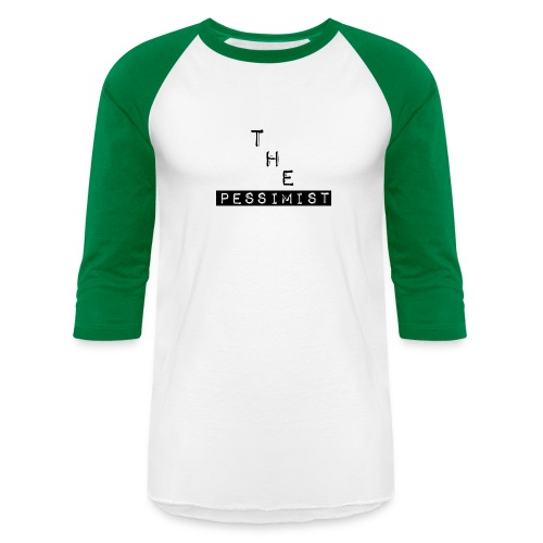 The Pessimist Abstract Design - Unisex Baseball T-Shirt
