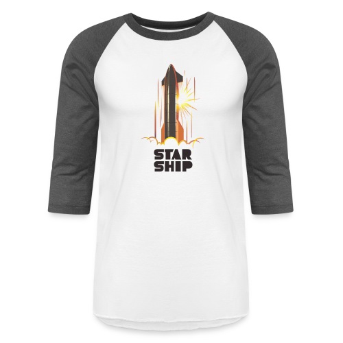 Star Ship Mars - Light - Unisex Baseball T-Shirt