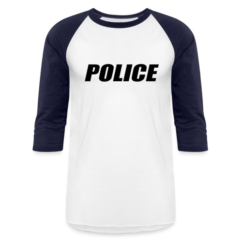 Police Black - Unisex Baseball T-Shirt