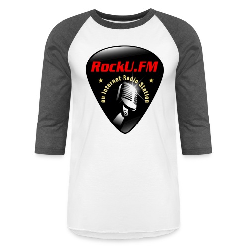 RockU FM Logo - Unisex Baseball T-Shirt