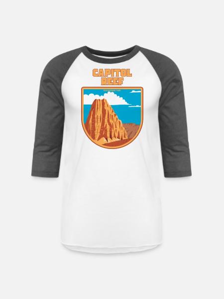 Capitol Reef National Park - Unisex Baseball T-Shirt - white/charcoal