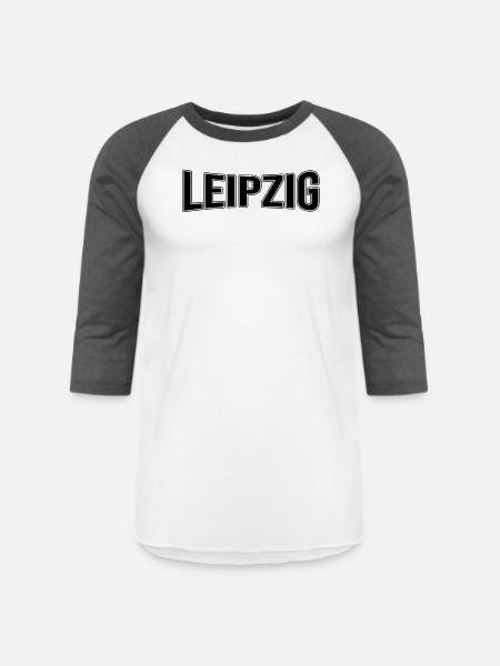 Leipzig - Unisex Baseball T-Shirt - white/charcoal