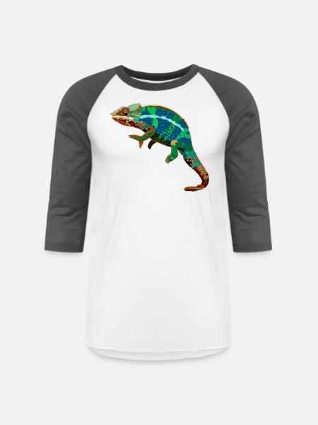 Chameleon - Unisex Baseball T-Shirt - white/charcoal