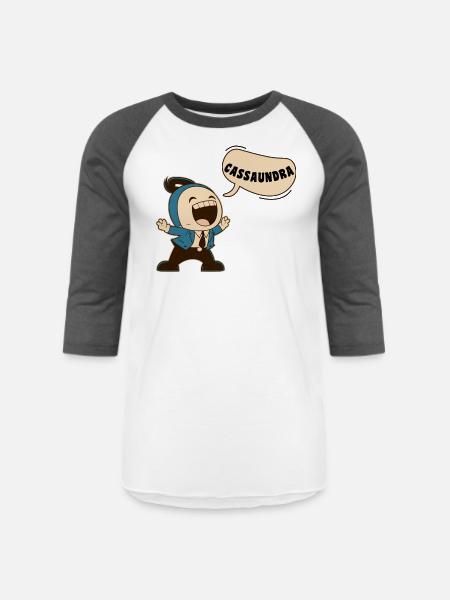 Cassaundra Name 1 1 - Unisex Baseball T-Shirt - white/charcoal