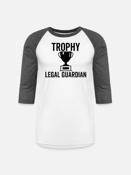 Trophy Legal Guardian - Unisex Baseball T-Shirt - white/charcoal