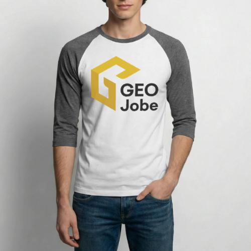GEO Jobe Logo 2024 Final Stacked padded darkg - Unisex Baseball T-Shirt