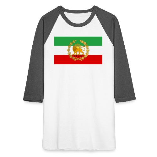 State Flag of Iran Lion and Sun - Unisex Baseball T-Shirt