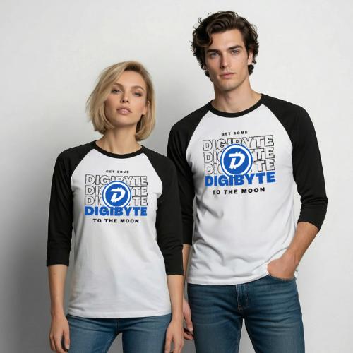 Digibyte. More secure, faster, forward thinking - Unisex Baseball T-Shirt