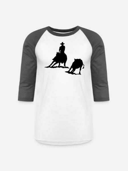 Cutting Silhouette II - Unisex Baseball T-Shirt - white/charcoal