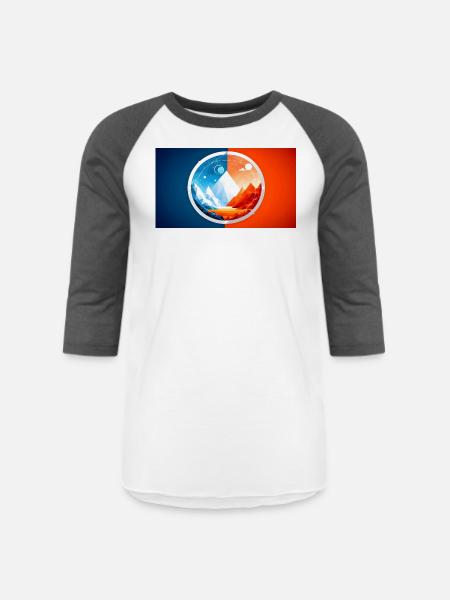 Between Fire and Ice - Unisex Baseball T-Shirt - white/charcoal