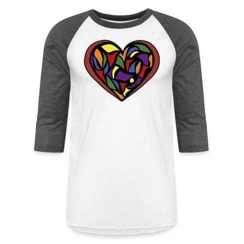 crystal heart 2 - Unisex Baseball T-Shirt