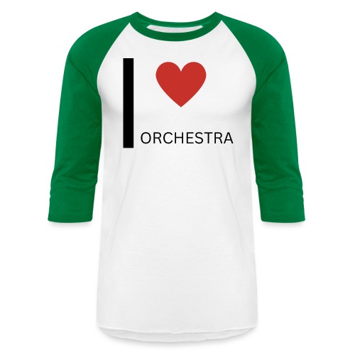 I Love Orchestra - Unisex Baseball T-Shirt