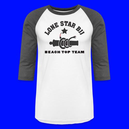 Beach Top Team - Lone Star BJJ - Black - Unisex Baseball T-Shirt