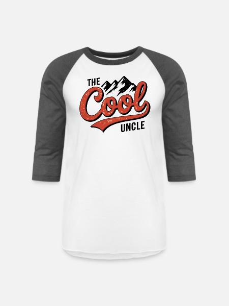 The cool uncle - Unisex Baseball T-Shirt - white/charcoal