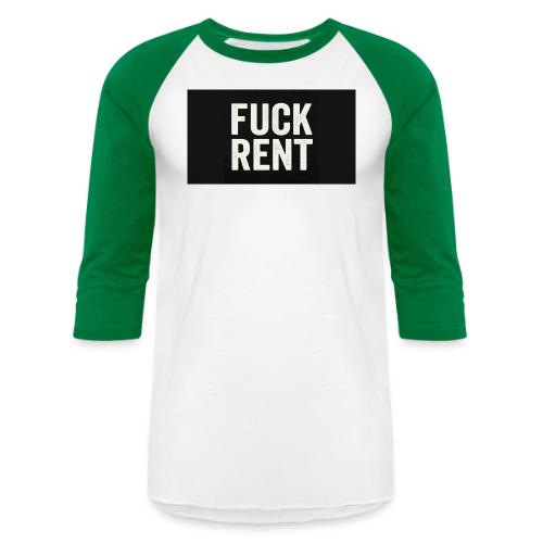 FUCK RENT TEE - Unisex Baseball T-Shirt