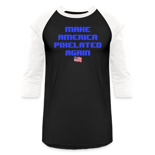 Pixelated America - Unisex Baseball T-Shirt