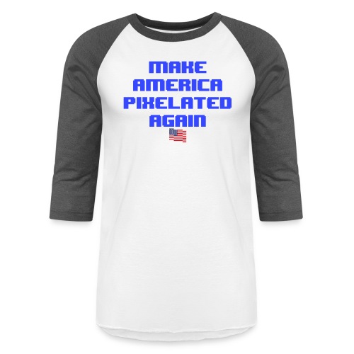 Pixelated America - Unisex Baseball T-Shirt