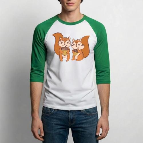 meap eichhörnchen - Unisex Baseball T-Shirt