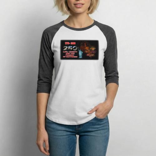 1776 - 2026 - 250 Years USA | Fireworks - Unisex Baseball T-Shirt