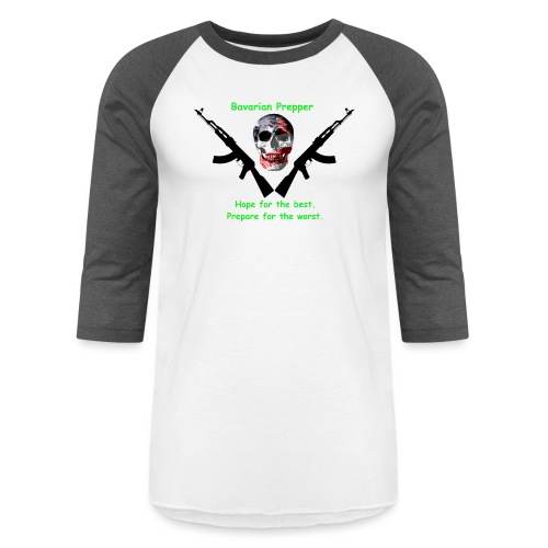 Prepper Skull - Unisex Baseball T-Shirt
