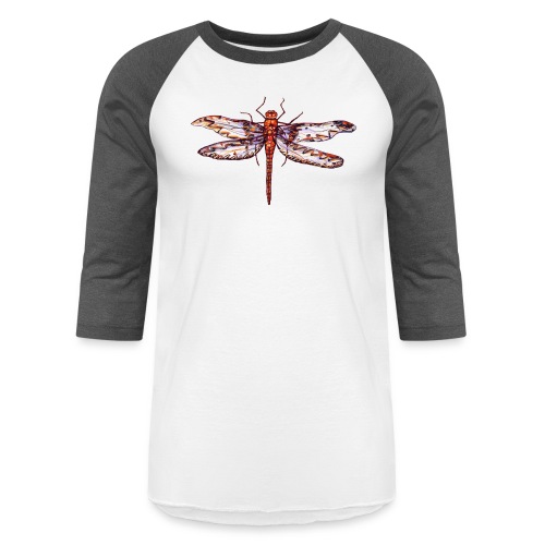 Dragonfly red - Unisex Baseball T-Shirt