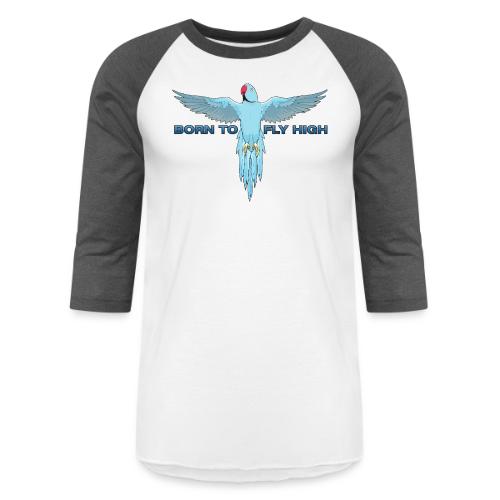Blue Born To Fly High PNG Logo - Unisex Baseball T-Shirt