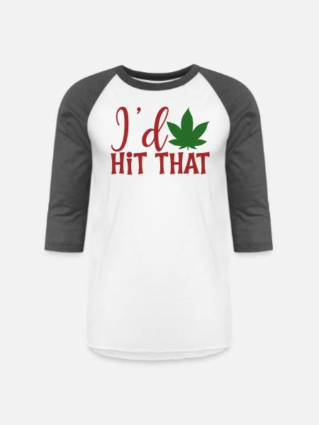 I d Hit That - Unisex Baseball T-Shirt - white/charcoal