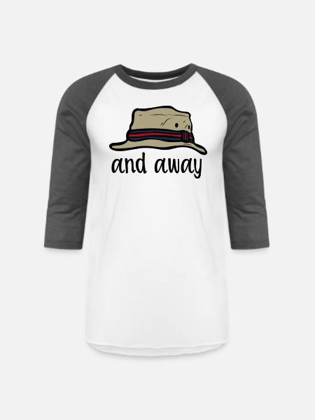 And Away - Unisex Baseball T-Shirt - white/charcoal