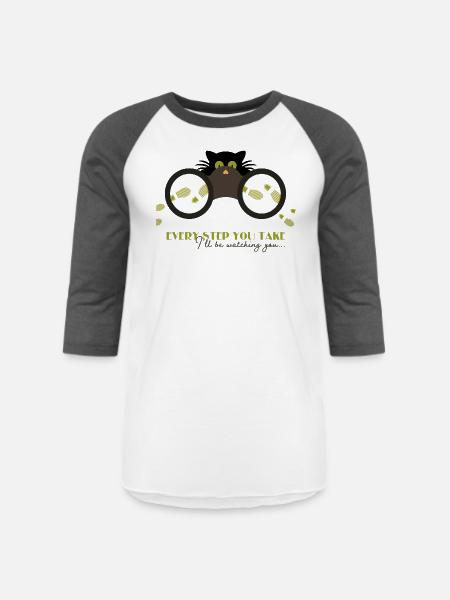 every step you take - Unisex Baseball T-Shirt - white/charcoal