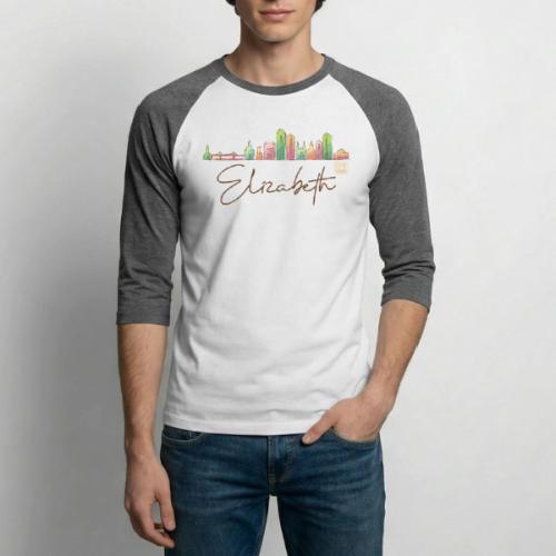 Elizabeth Skyline 04 - Unisex Baseball T-Shirt