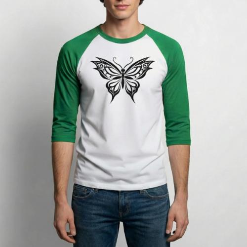 Stenciled🦋 BUTTERFLY - Unisex Baseball T-Shirt