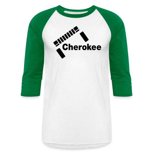 Slanted Cherokee - Unisex Baseball T-Shirt