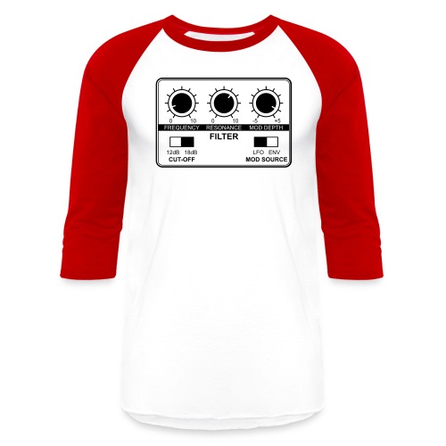 Synth Filter with Knobs - Unisex Baseball T-Shirt