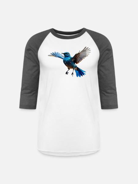 Beautiful bird - Unisex Baseball T-Shirt - white/charcoal