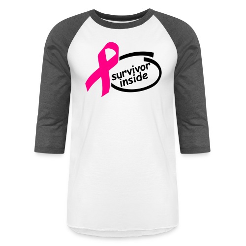 survivor_inside__pink_ribbon - Unisex Baseball T-Shirt