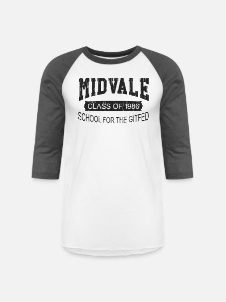 Midvale School for the Gifted Gary Larson the Far - Unisex Baseball T-Shirt - white/charcoal
