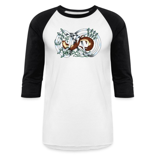 Otters entwined - Unisex Baseball T-Shirt