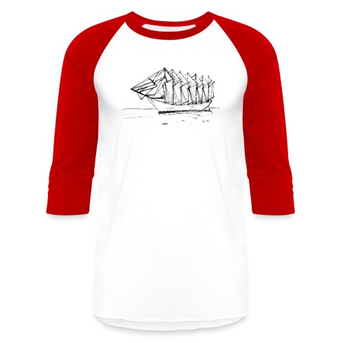 Seven-mast yacht - Unisex Baseball T-Shirt