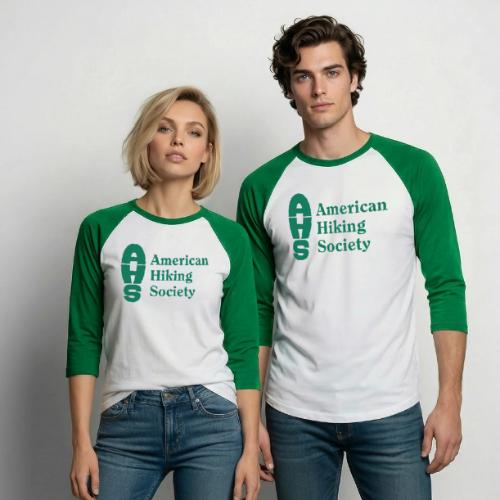 AHS logo green - Unisex Baseball T-Shirt