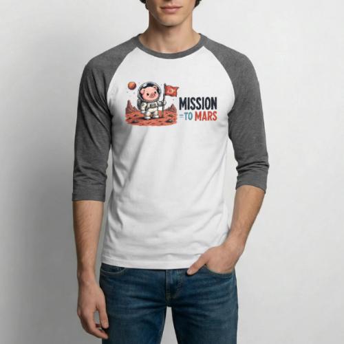 Mission To Mars Space Pig - Unisex Baseball T-Shirt