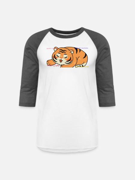 Tiger Advice - Unisex Baseball T-Shirt - white/charcoal