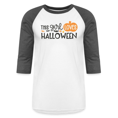 This Girl Loves Halloween - Unisex Baseball T-Shirt