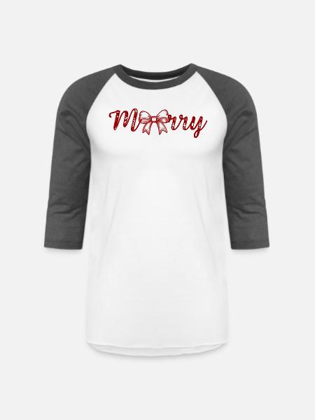 Christmas - Unisex Baseball T-Shirt - white/charcoal