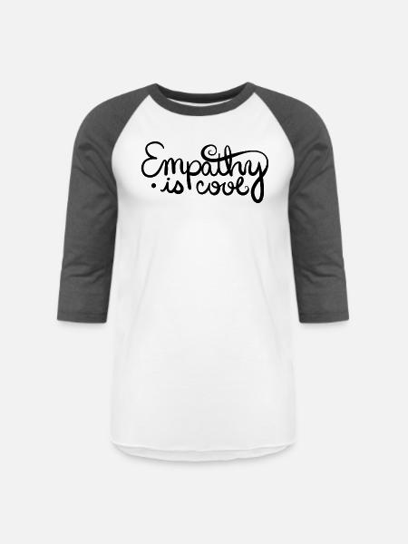 Empathy Is Cool - Unisex Baseball T-Shirt - white/charcoal