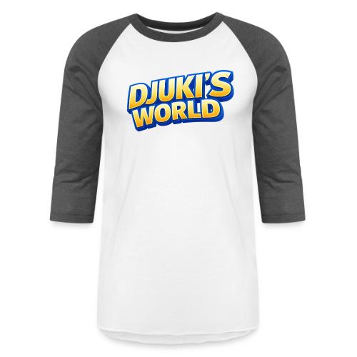 DJUKI’S WORLD – Golden Logo - Unisex Baseball T-Shirt