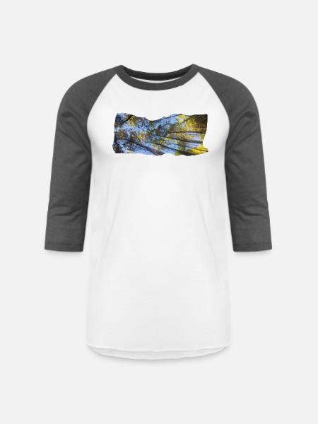 Skyward Pines - Unisex Baseball T-Shirt - white/charcoal