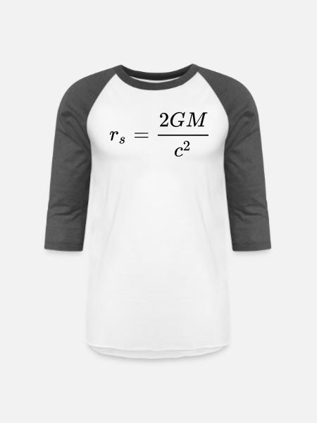 Schwarzschild Radius General Relativity - Unisex Baseball T-Shirt - white/charcoal