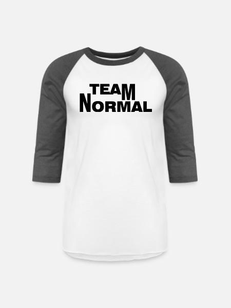 TEAM NORMAL - Unisex Baseball T-Shirt - white/charcoal